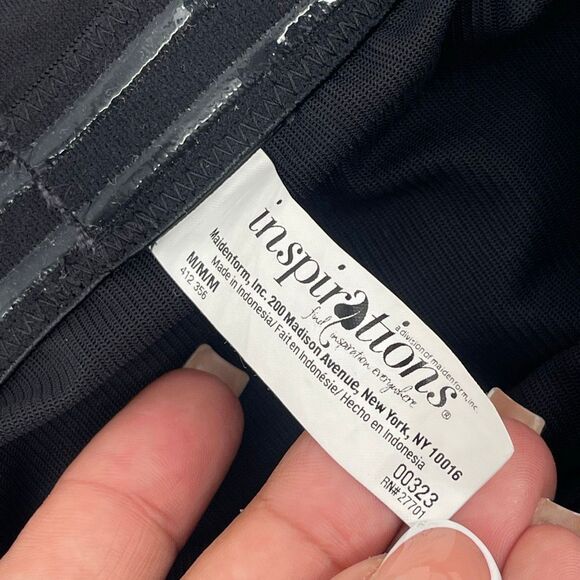 Maidenform Inspirations Women’s Black High-Waist Boy Shorts Shapewear Medium - Picture 7 of 16